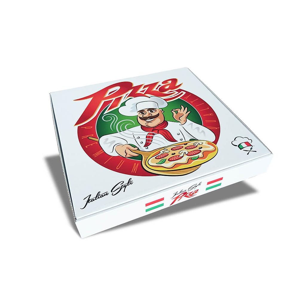 Pizza Kutusu - Pizza Box - 12 Inc - 30x30x4 -  Medium - Baskılı  
